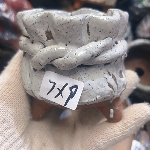 红陶粗陶花盆手工
