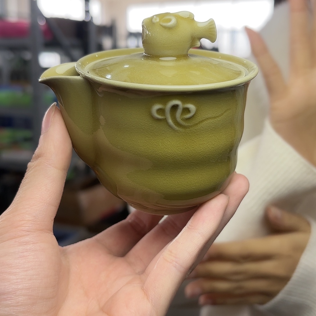 龙泉云间青瓷小米茶器
