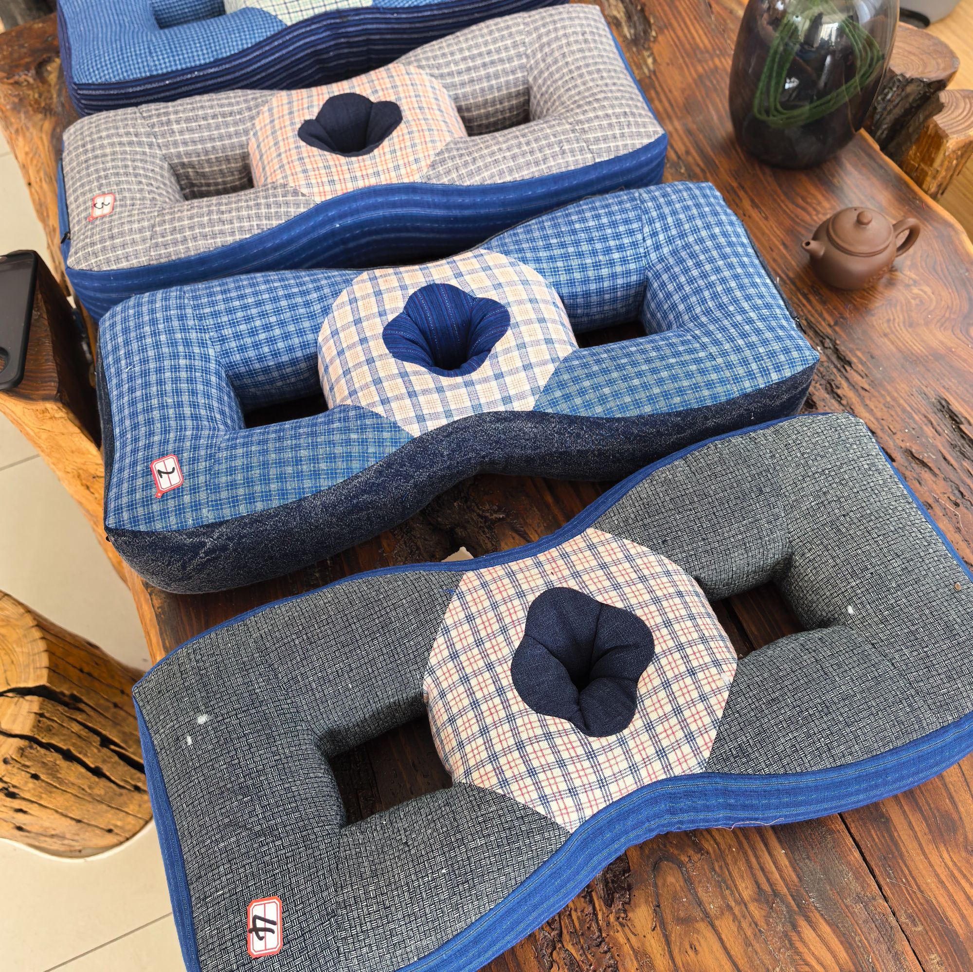 杨老师布艺三孔耳枕枕头