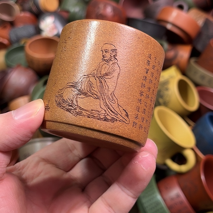 紫砂茶杯全手工紫砂主人杯