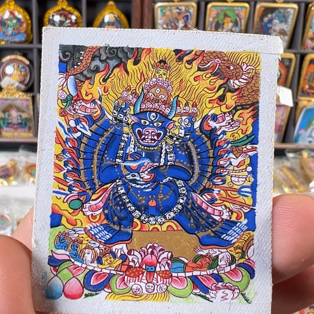 *****吊坠大威德唐卡卡芯