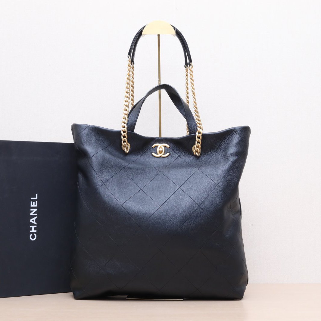 99新 Chanel/香奈儿 小花Jerry P205335510 芯片开 手提竖版托特