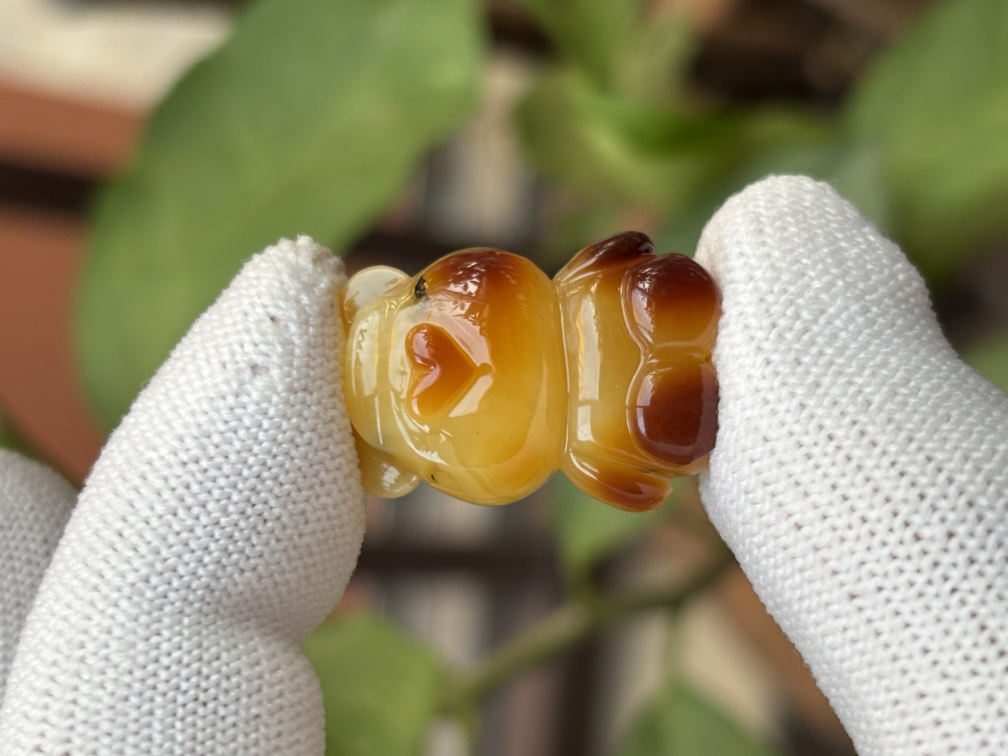 4110天然蜜蜡琥珀小熊18.3x25.2x11.3mm