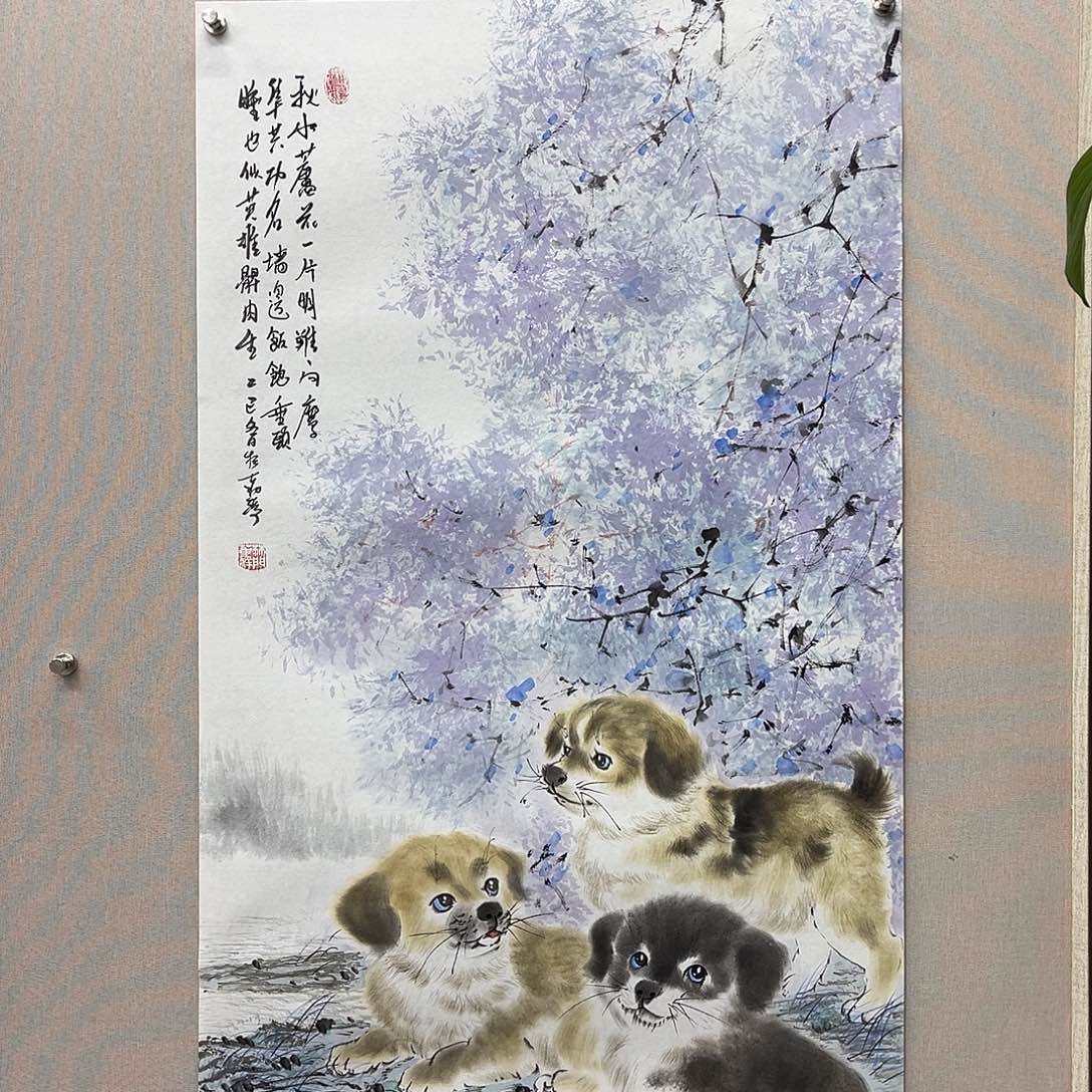 国画艺术家真人手绘