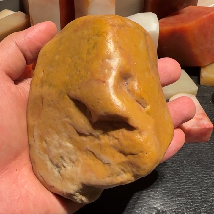 老挝石田黄原石，