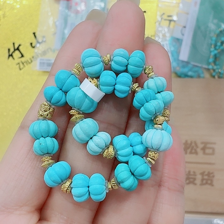 绿松石18K金镶嵌珠宝奇石