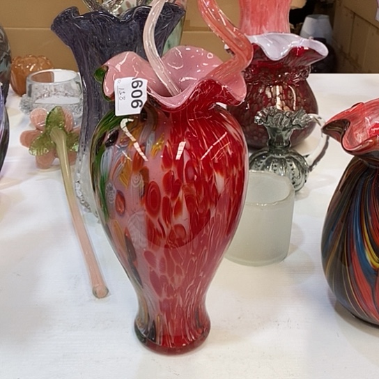 琉璃花瓶高38厘米口径6厘米