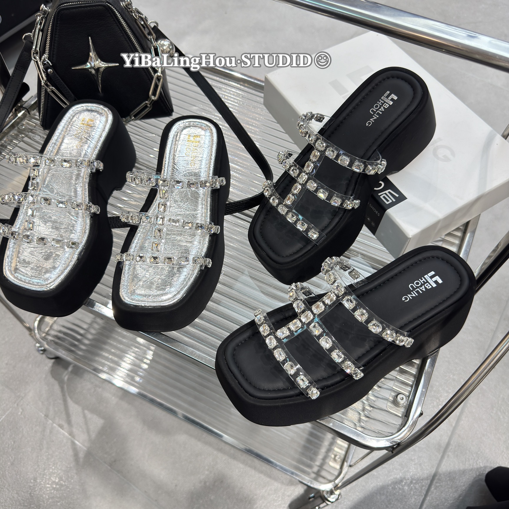 YBLH【25夏·坡底·方钻·露趾凉拖】9530-11