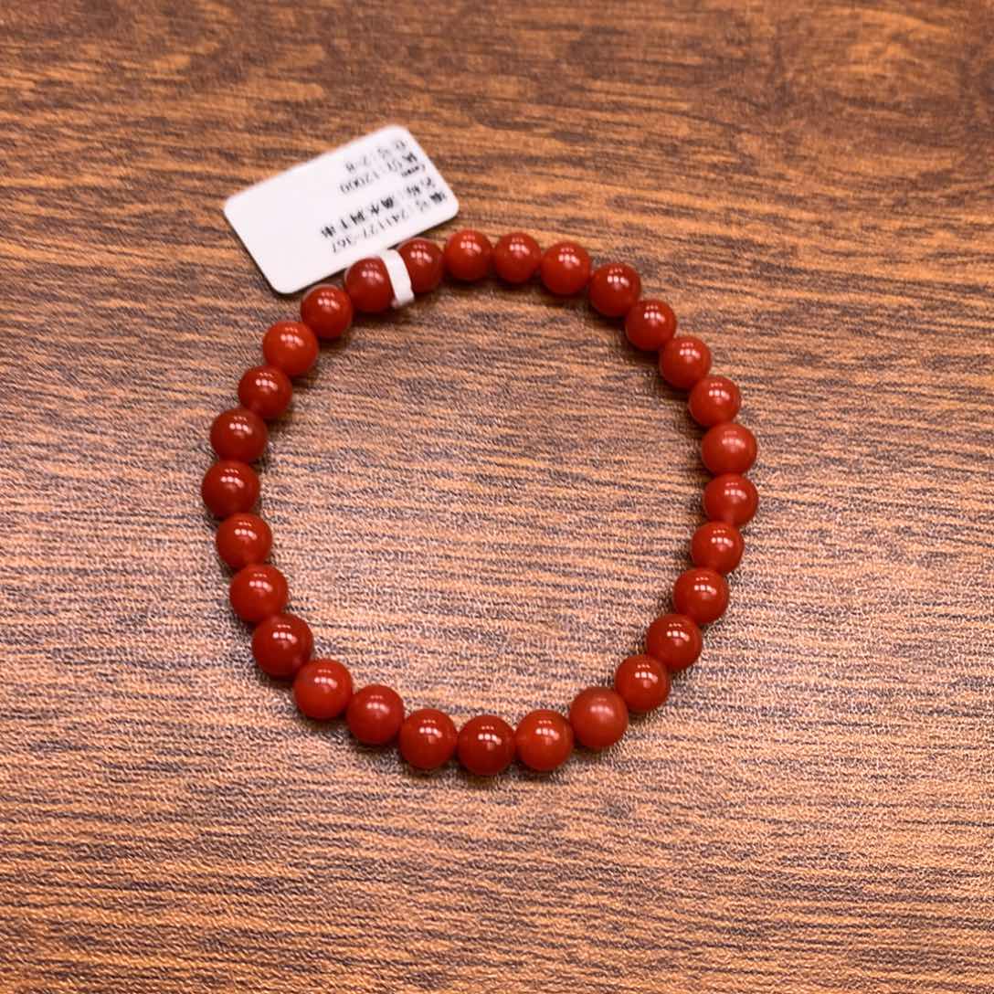 南红玛瑙单圈未镶嵌冬**雨241127-367