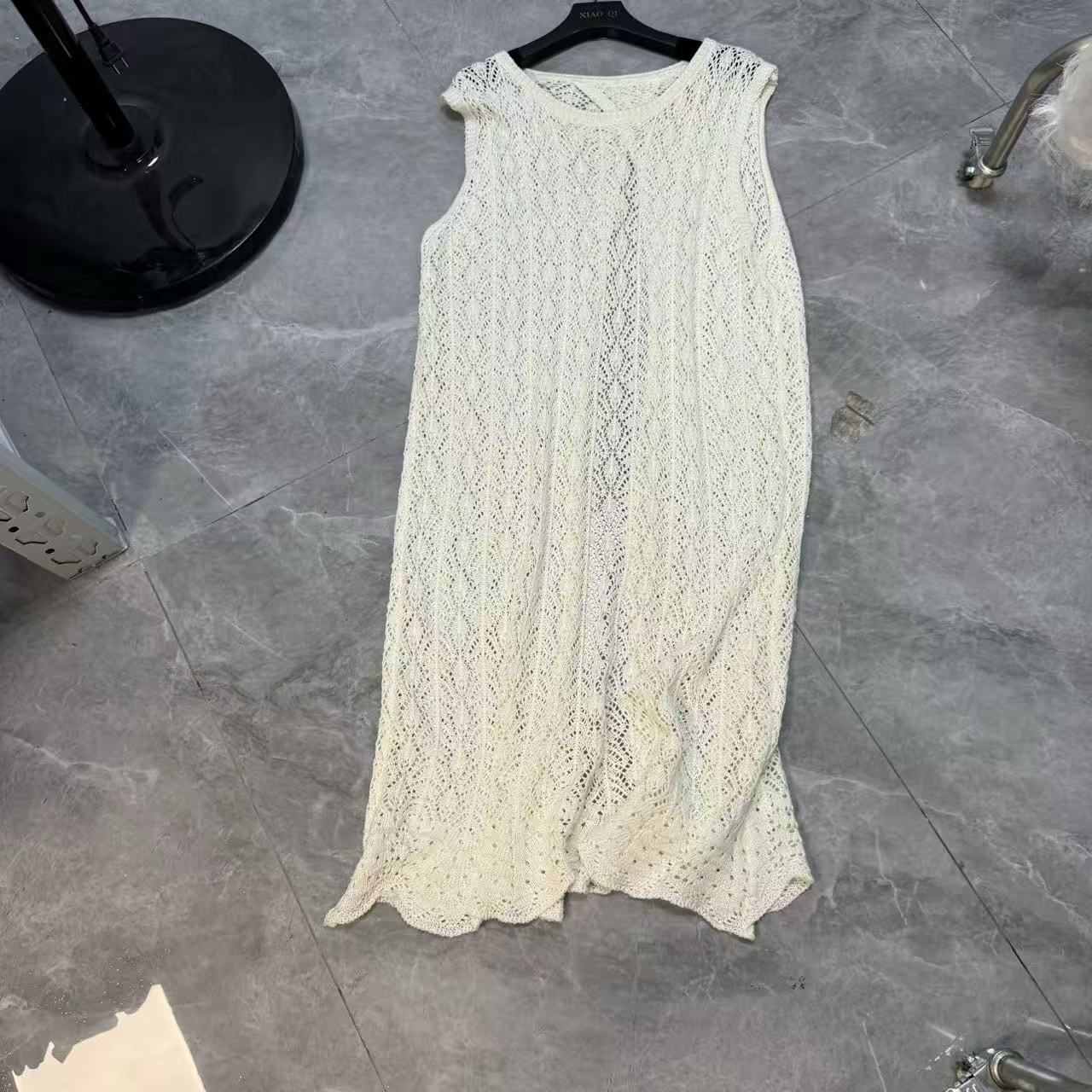 小众设计感叠穿针织背心裙夏季后背开叉长裙连衣裙