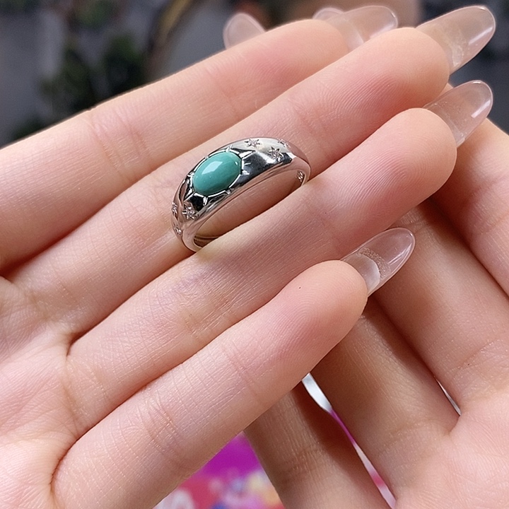 绿松石银S925镶嵌珠宝奇石