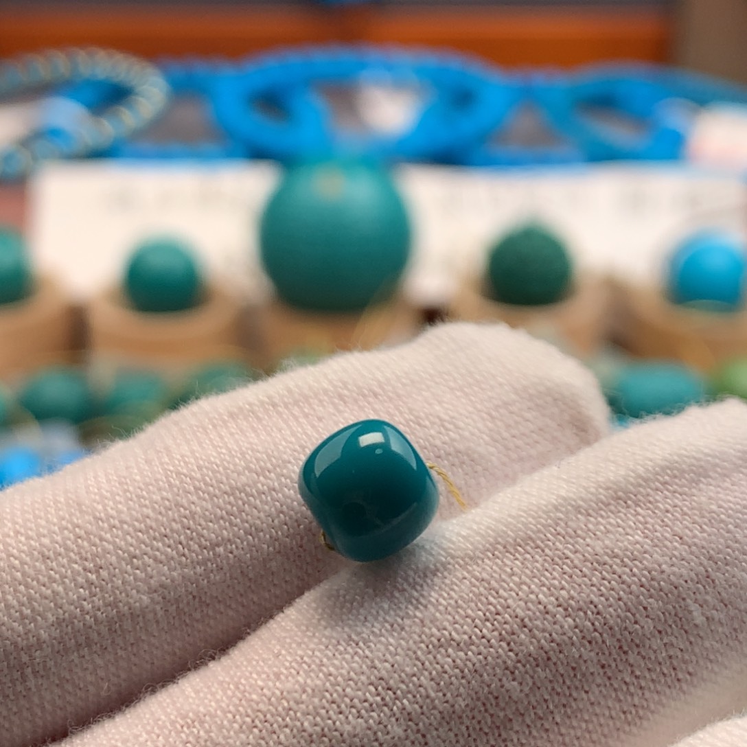 绿松石未镶嵌绿松石7.6mm