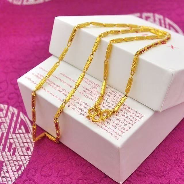 【质检发货】实心竹节项链10克送女友礼物