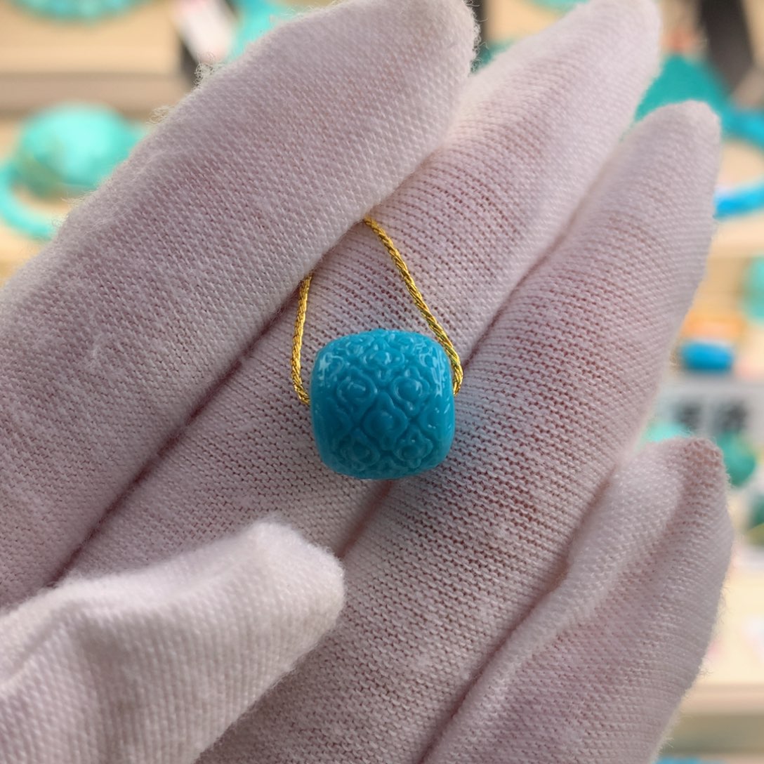 绿松石珠宝奇石未镶嵌10.8×10