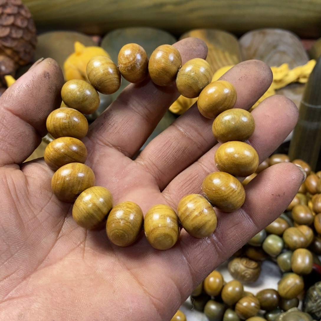 陶瓷绿檀木制工艺品20