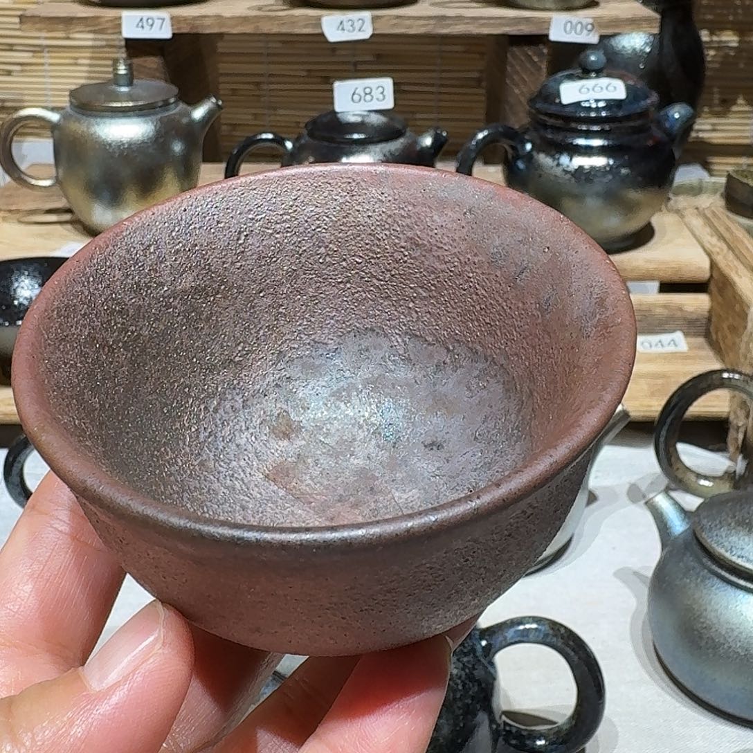 顺***道壶建水紫陶紫泥柴烧杯