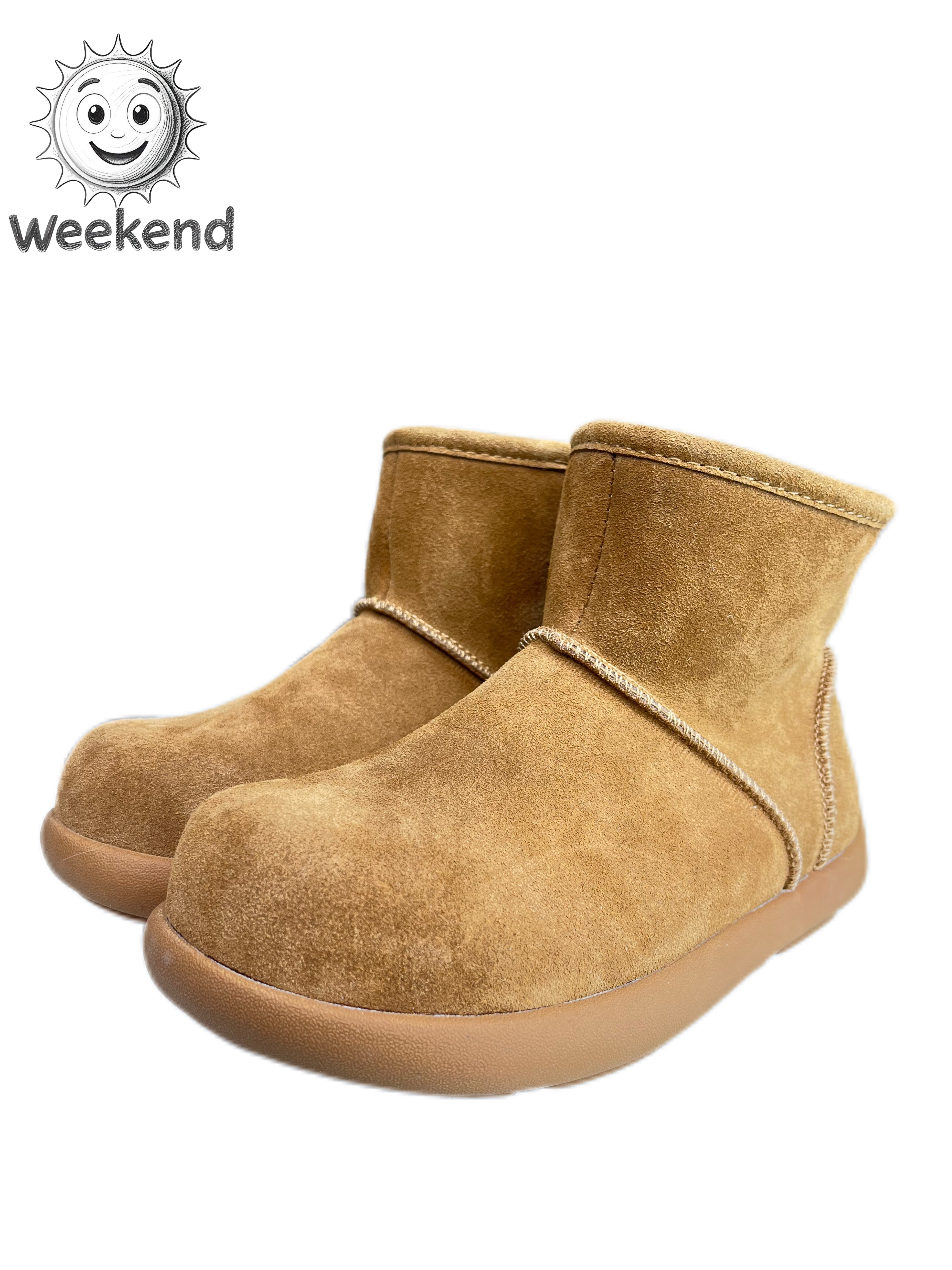 【周末】冬季内增高小土豆雪地靴保暖中筒靴防滑