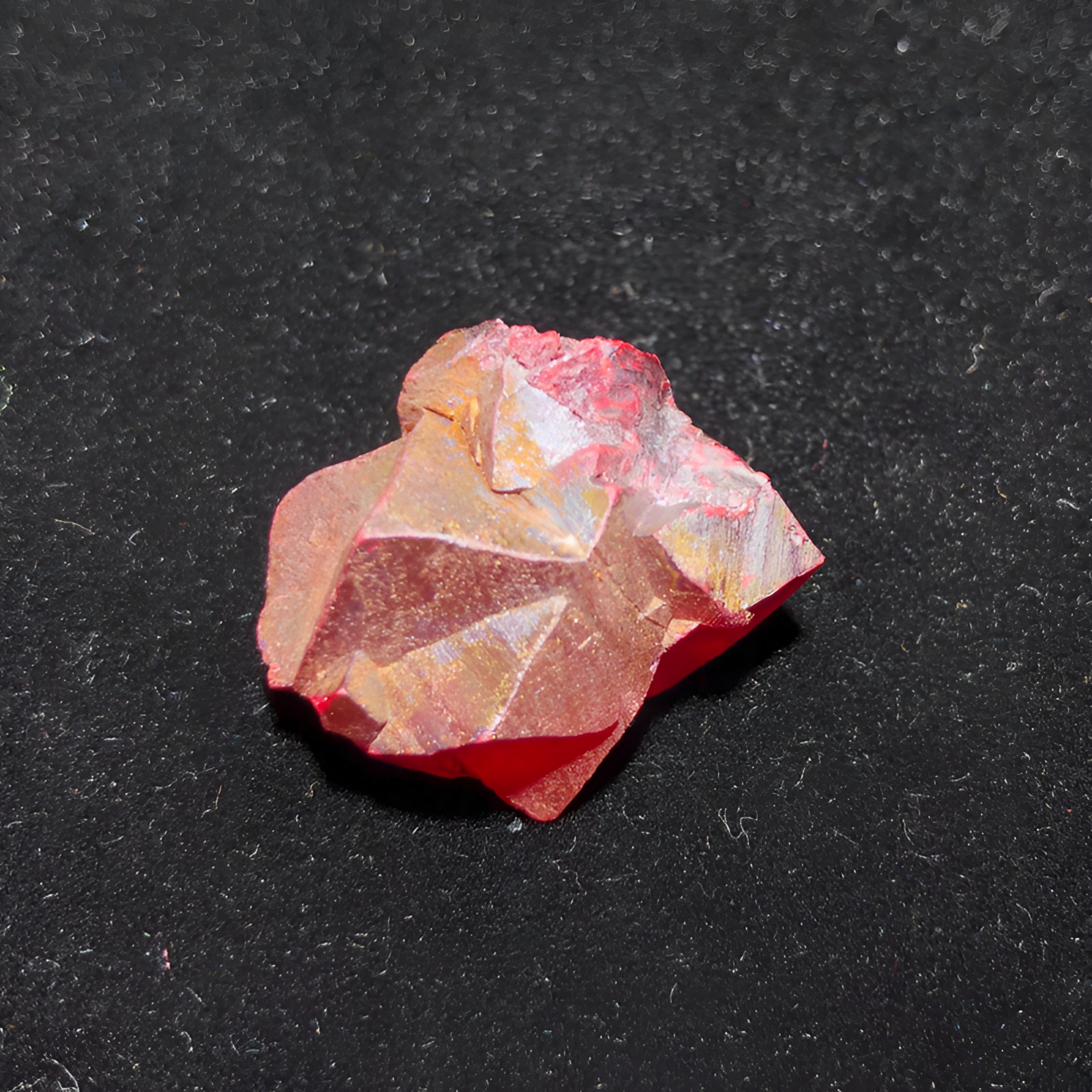 天然辰砂天然朱砂单晶体矛头通透精品无打磨保真正品晶体朱砂