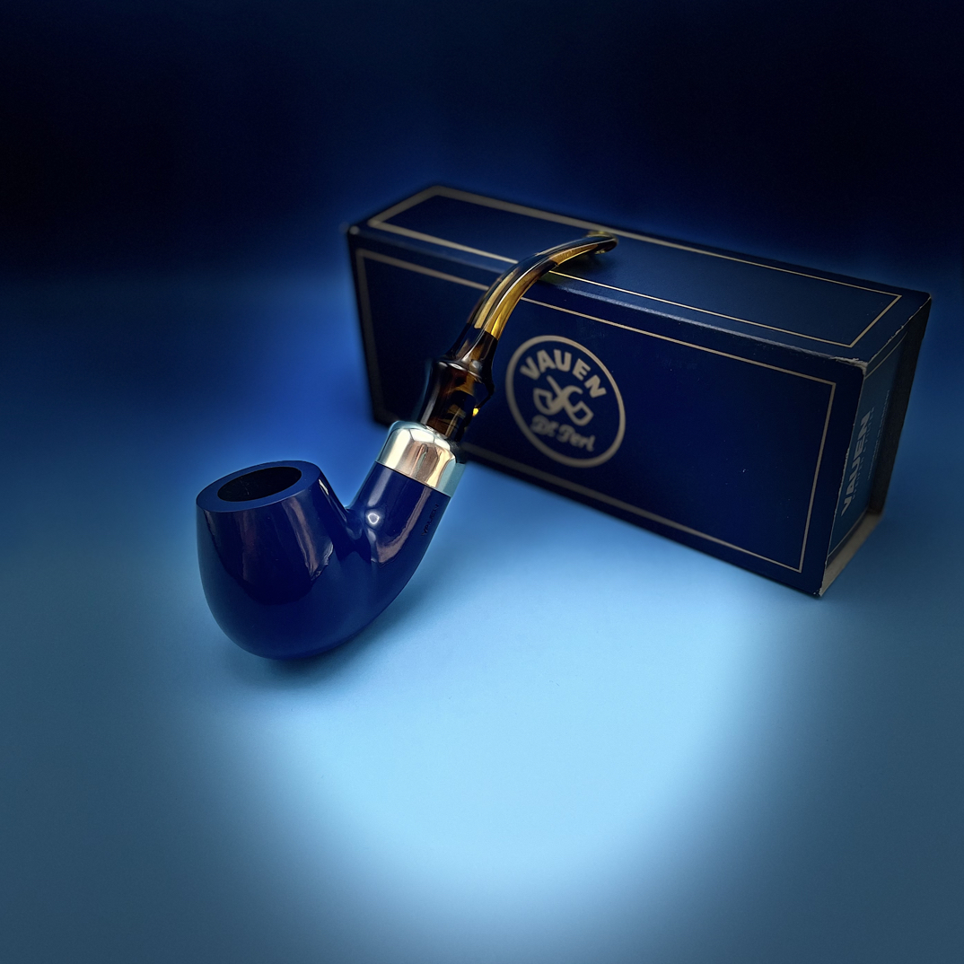 德国华云型号1515蓝色经典福尔摩斯湾石楠木烟斗9mm烟道