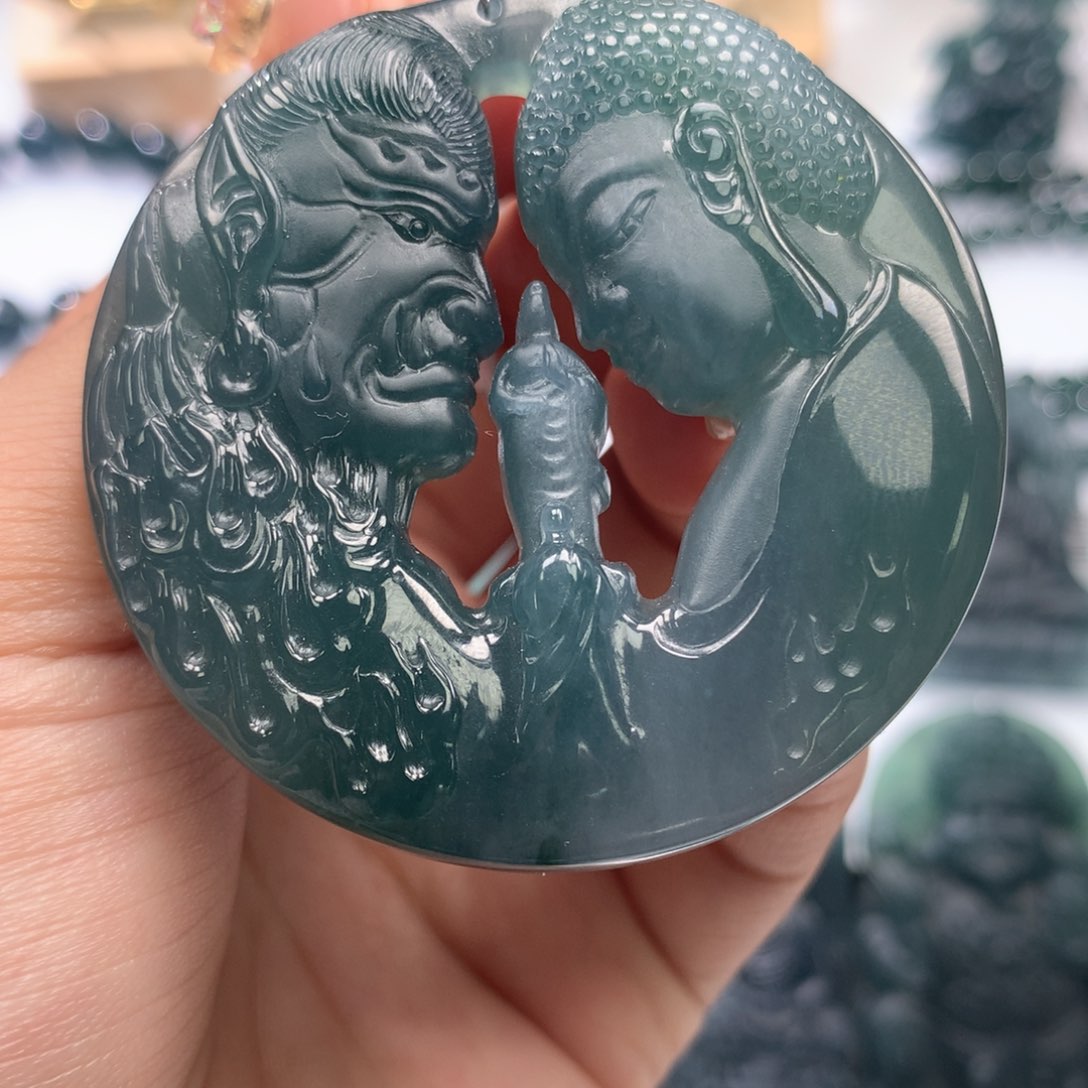 颈饰未镶嵌翡翠天然翡翠