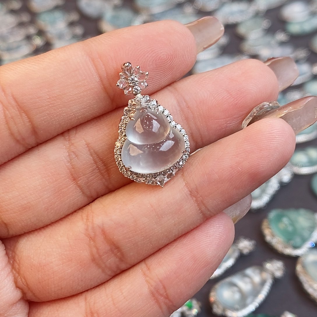 翡翠颈饰未镶嵌大*贵天然缅甸a货翡翠