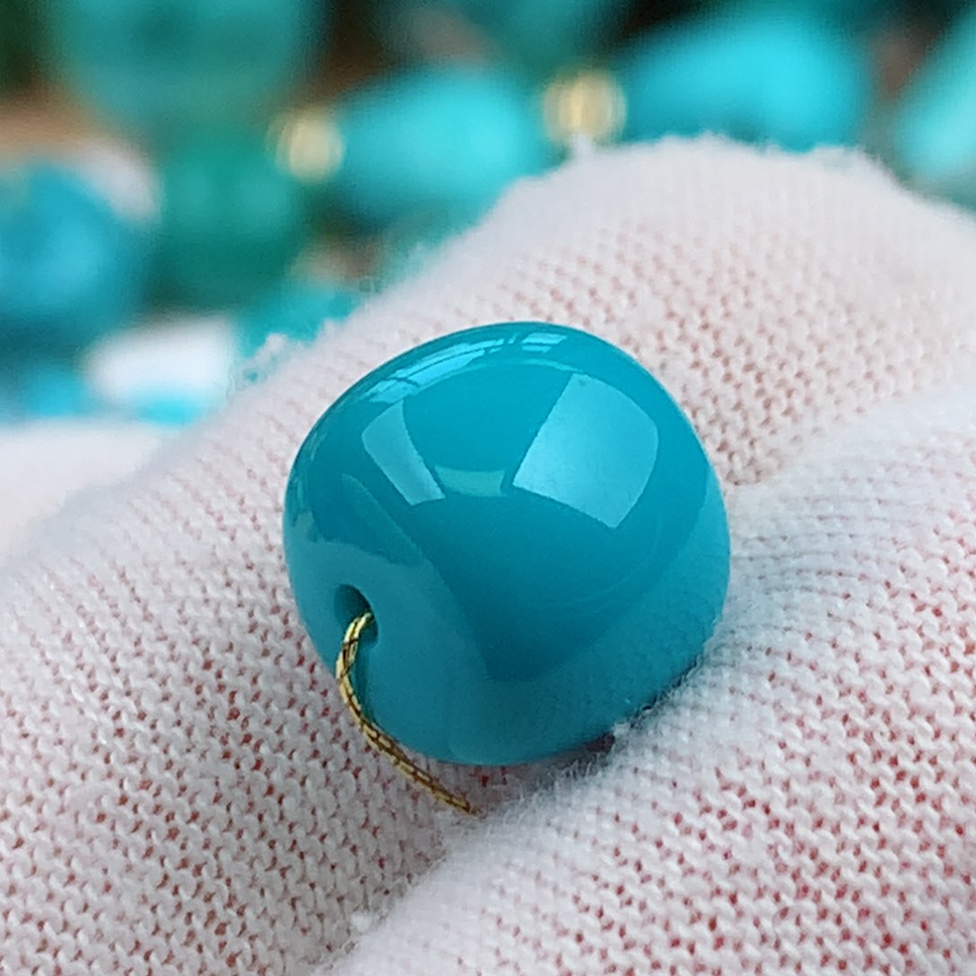 未镶嵌绿松石珠宝奇石10.5mm