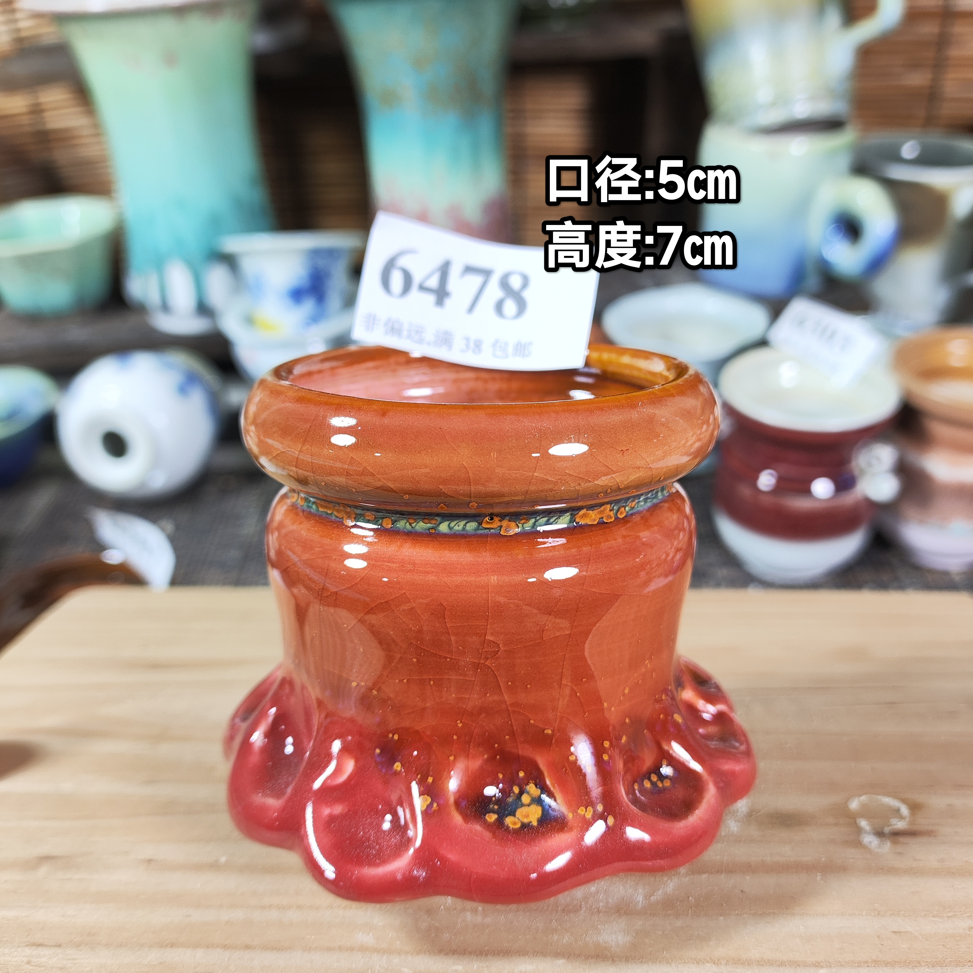 手工创意多肉花盆摆件迷你多肉花盆景德镇纯手工制做