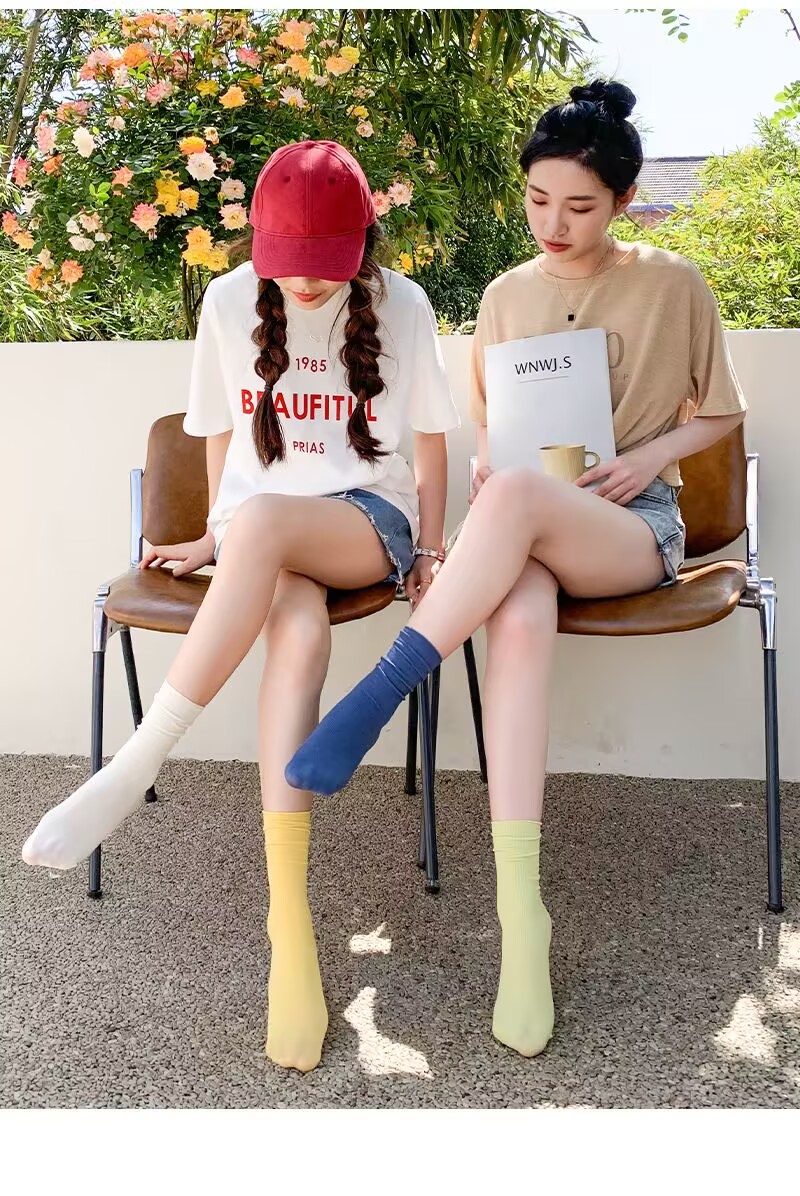 冰冰袜女夏季薄款袜子中筒小腿袜子