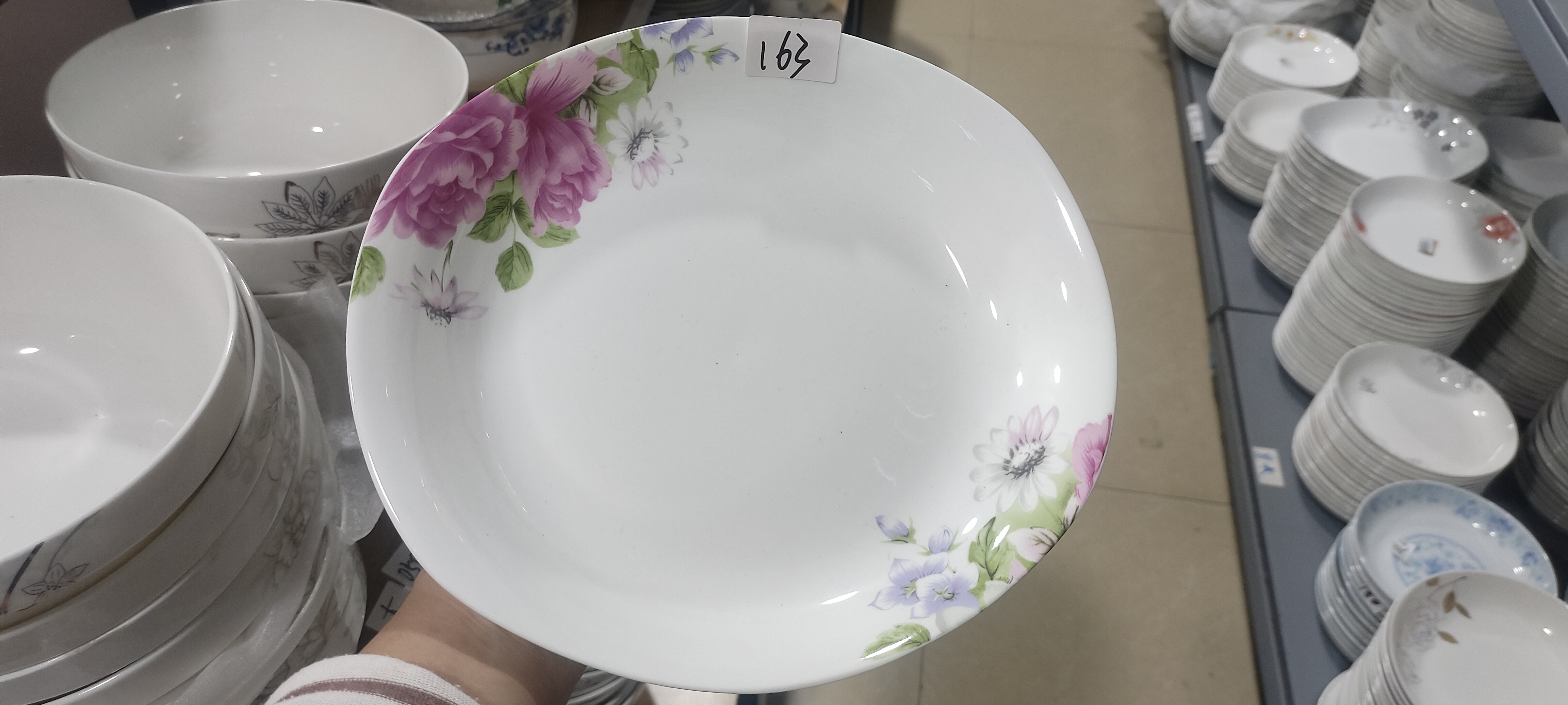 163号4个装椭圆形9.25寸船盘美地瓷加厚款