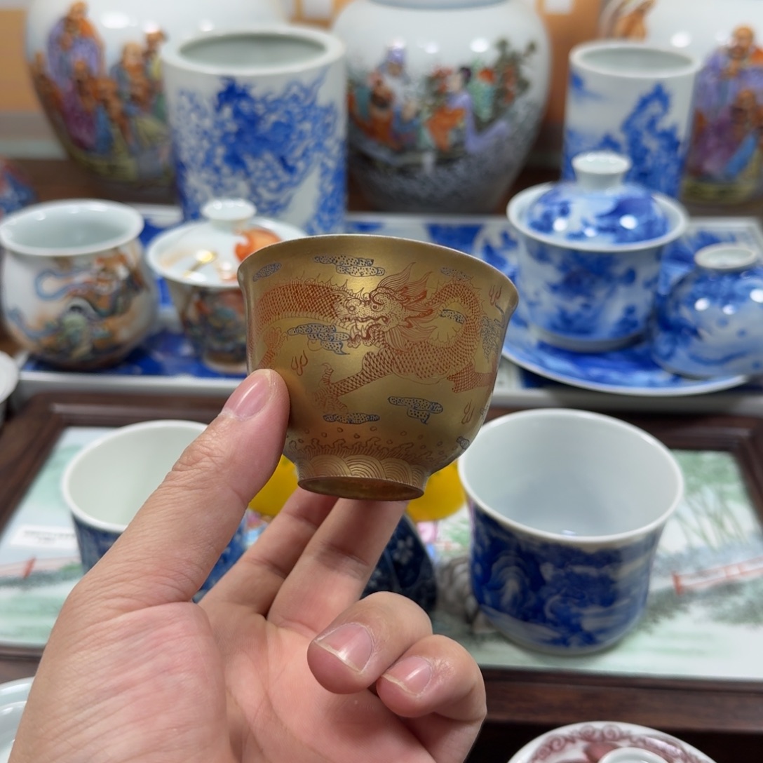 开***心全手工全手绘陶瓷