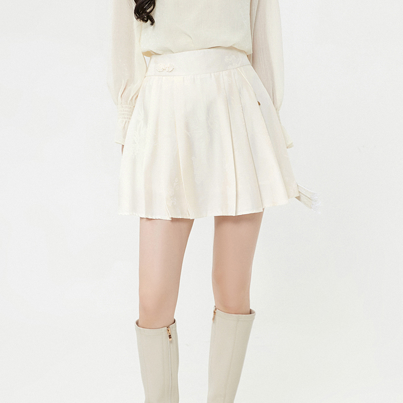 深圳南油NY0B0147洋气减龄百褶中裙半身裙女42NY0B0147