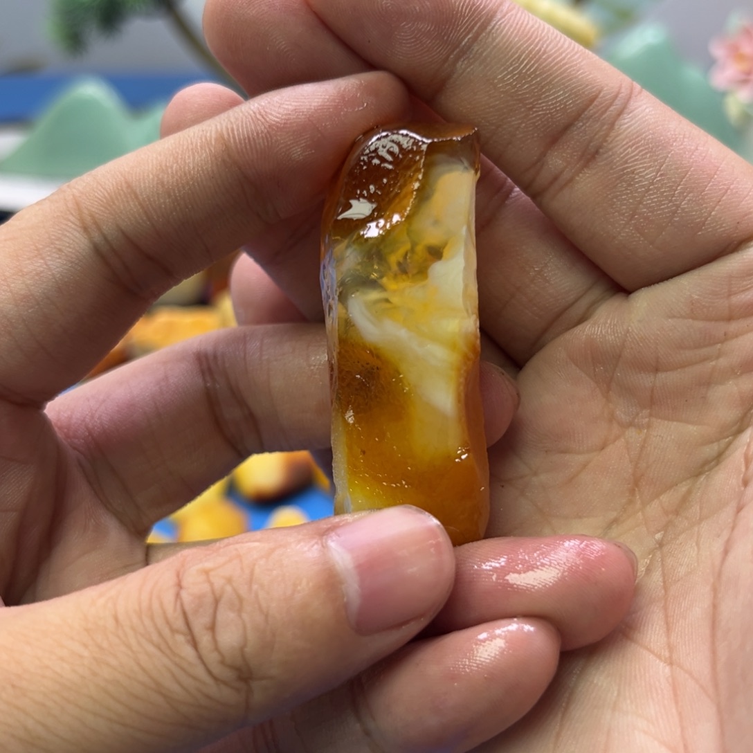 星***痕定制琥珀未镶嵌蜜蜡原石不退不换