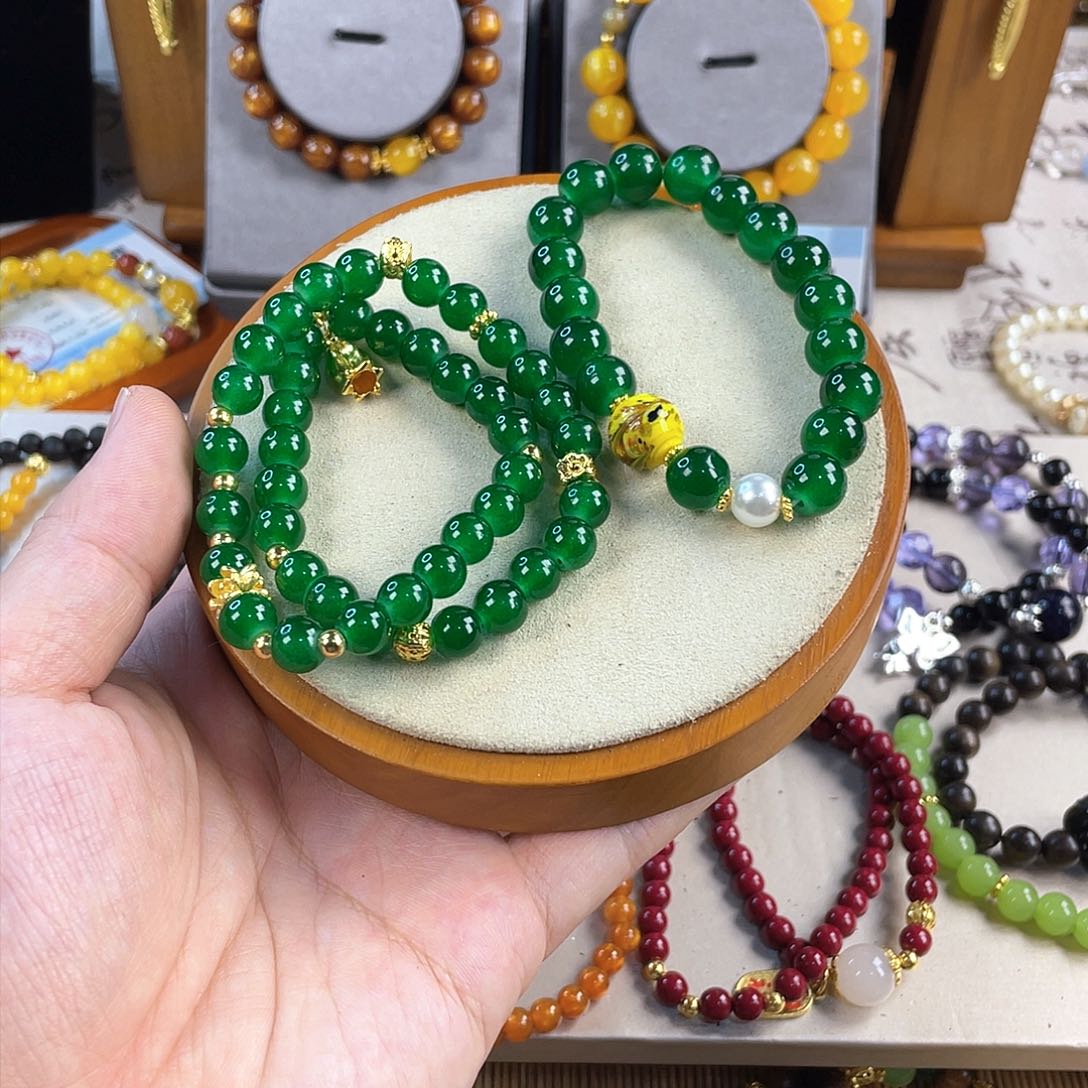 玛瑙手饰银S925镀金镶嵌