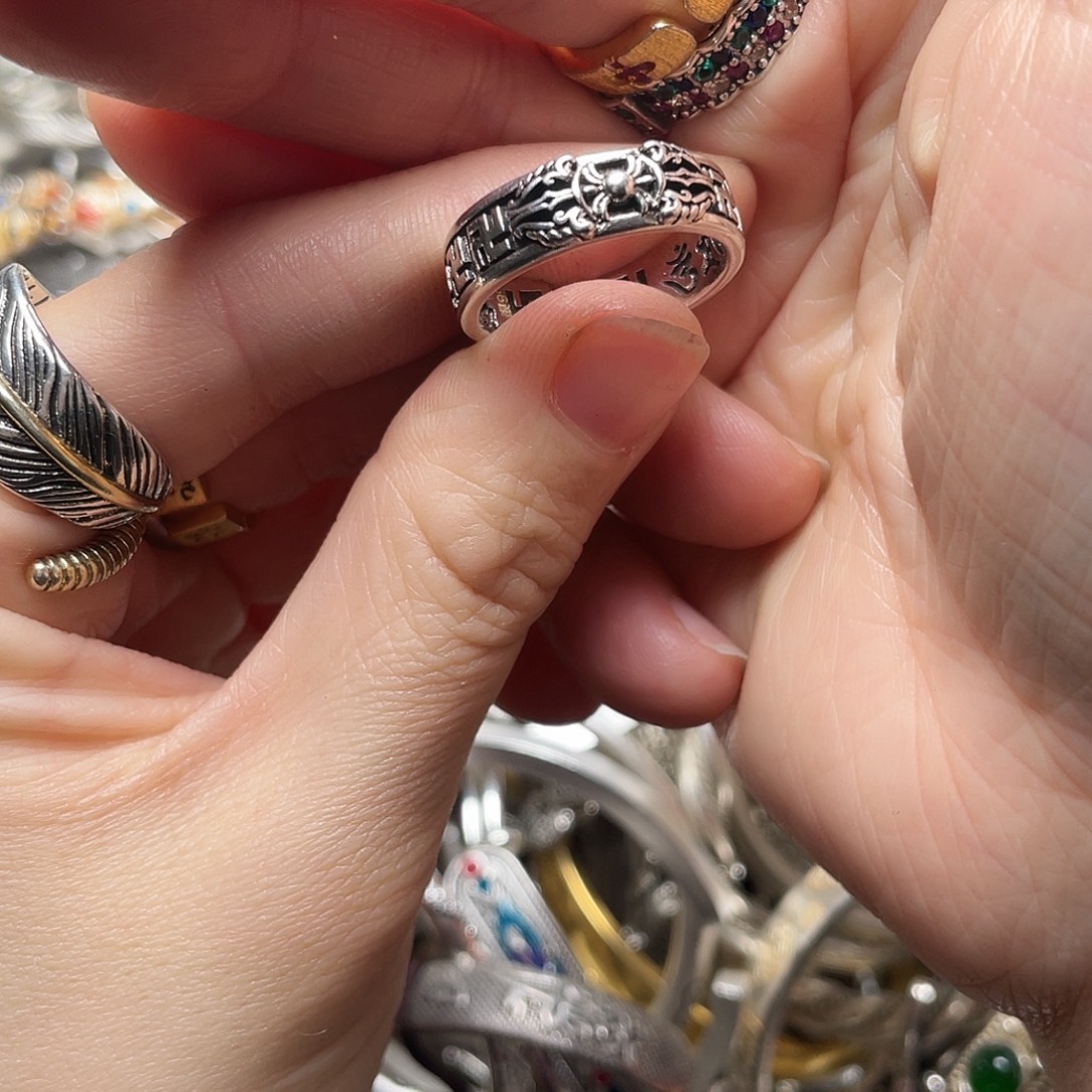 足银时尚潮流戒指