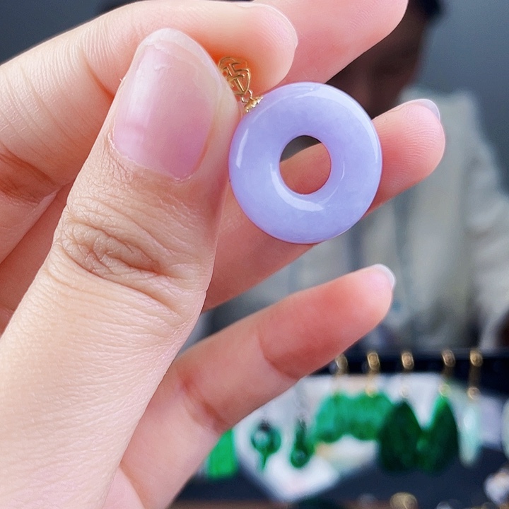 翡翠颈饰18K金镶嵌饰品