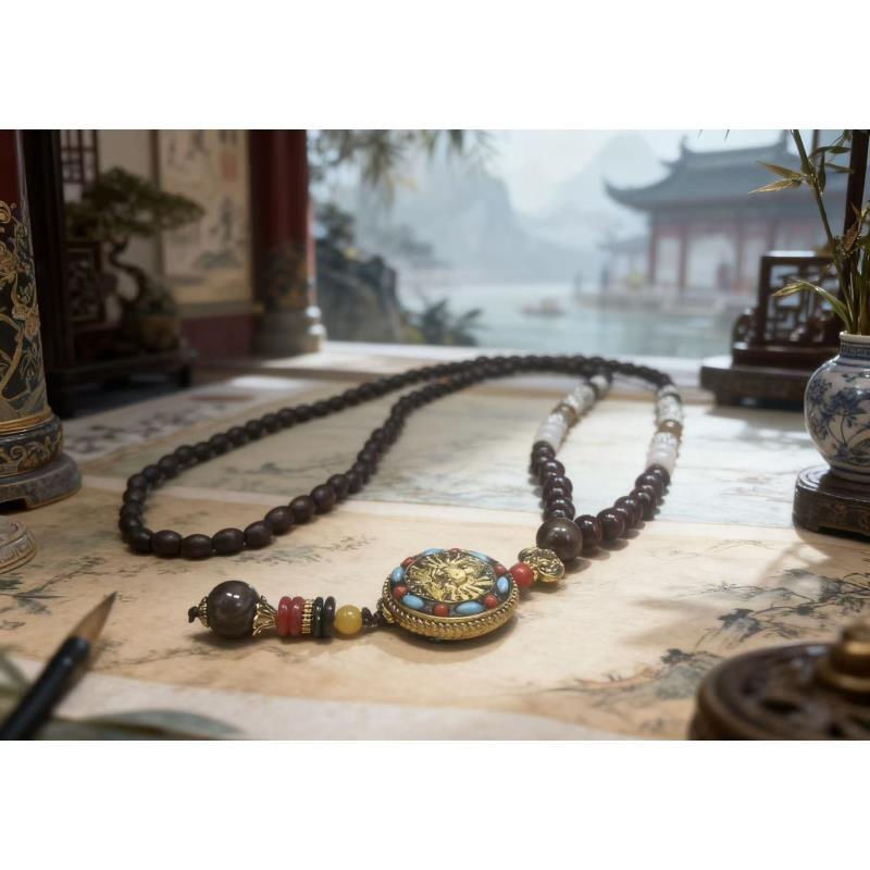 非金属珐琅项链 长串佛牌项链（无礼盒）626