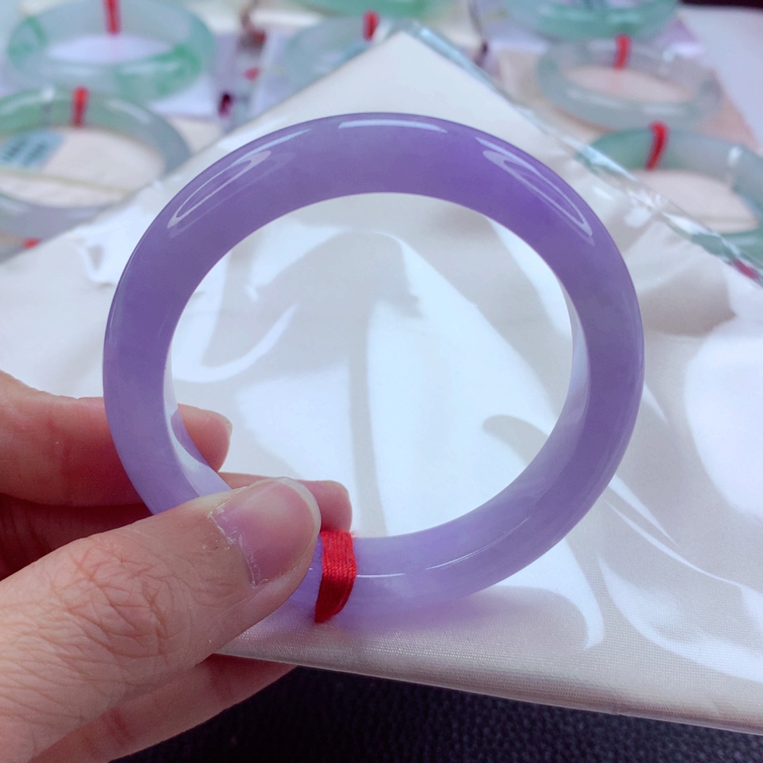 翡翠手镯未镶嵌51.3绝绝紫超值A