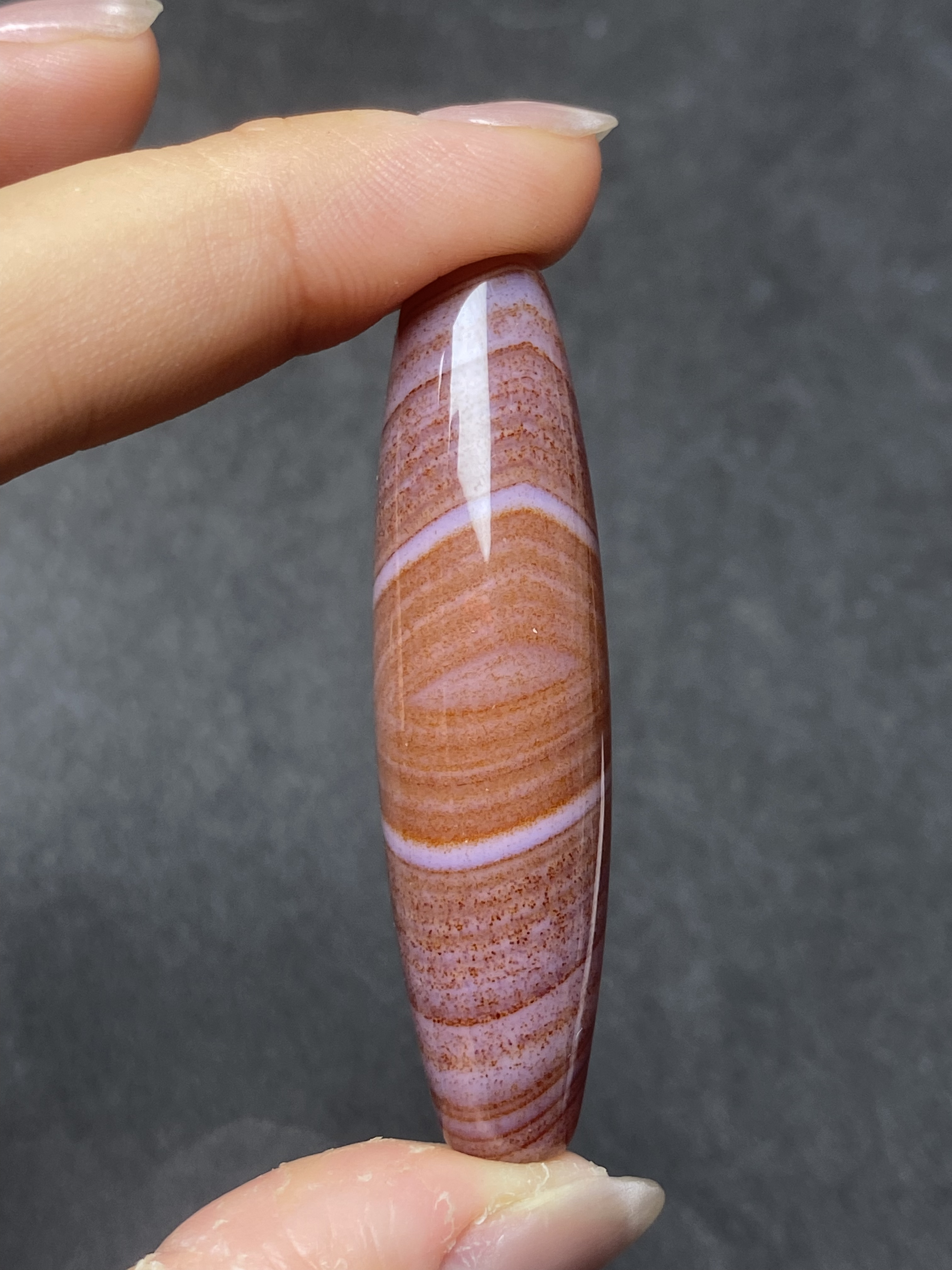 满沙沙玛瑙珠子桶珠，男女首饰饰品，尺寸约：54.8x14.4mm
