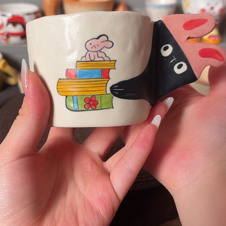 景德镇陶瓷可爱手绘杯