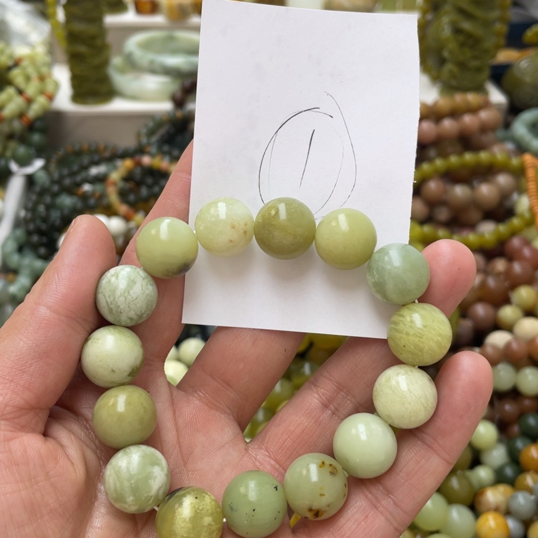 蛇纹石玉手链未镶嵌