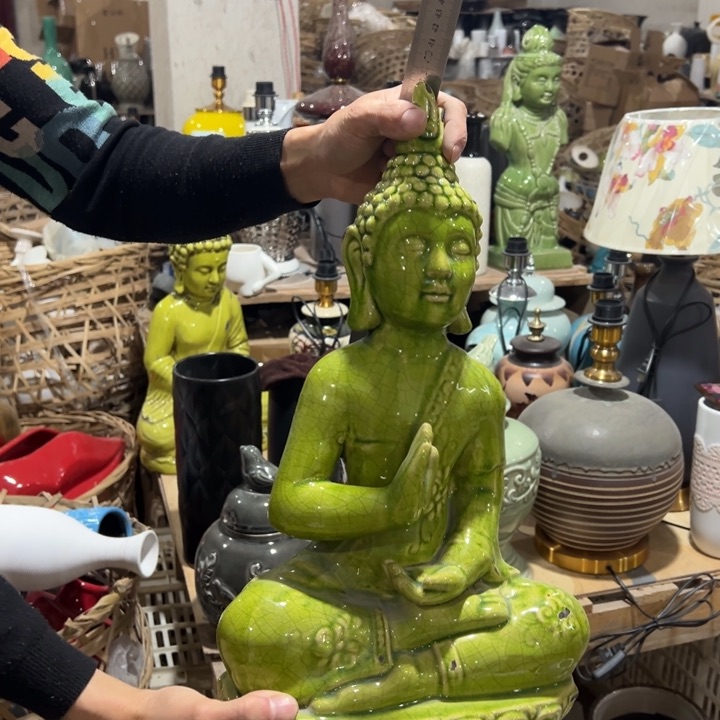 摆件高度49厘米宽度28厘米微瑕捡漏干裂