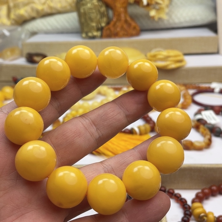 蜜蜡手串未镶嵌手串