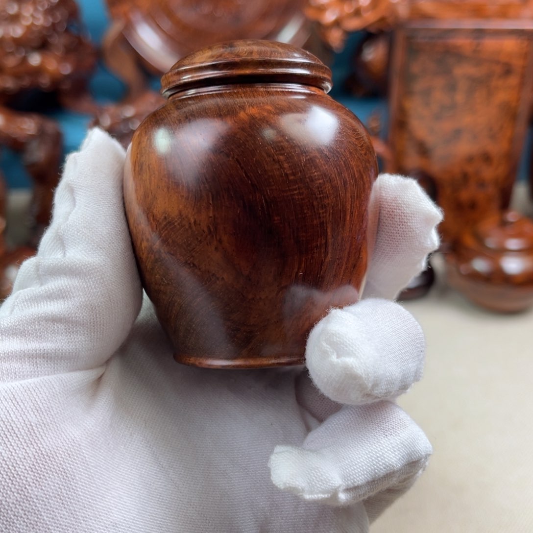 黄花梨/降香黄檀把件用****5罐子