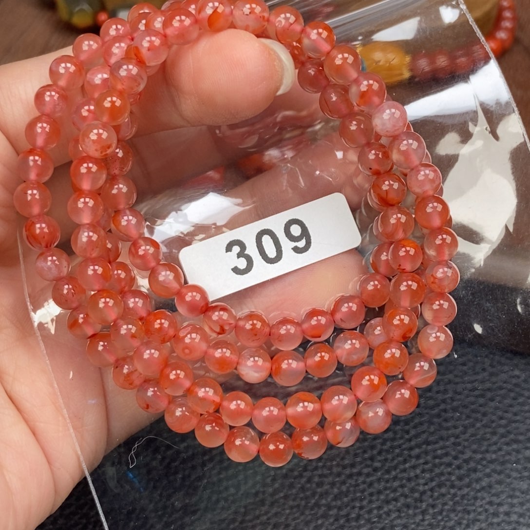 南红玛瑙未镶嵌手链卡5.7