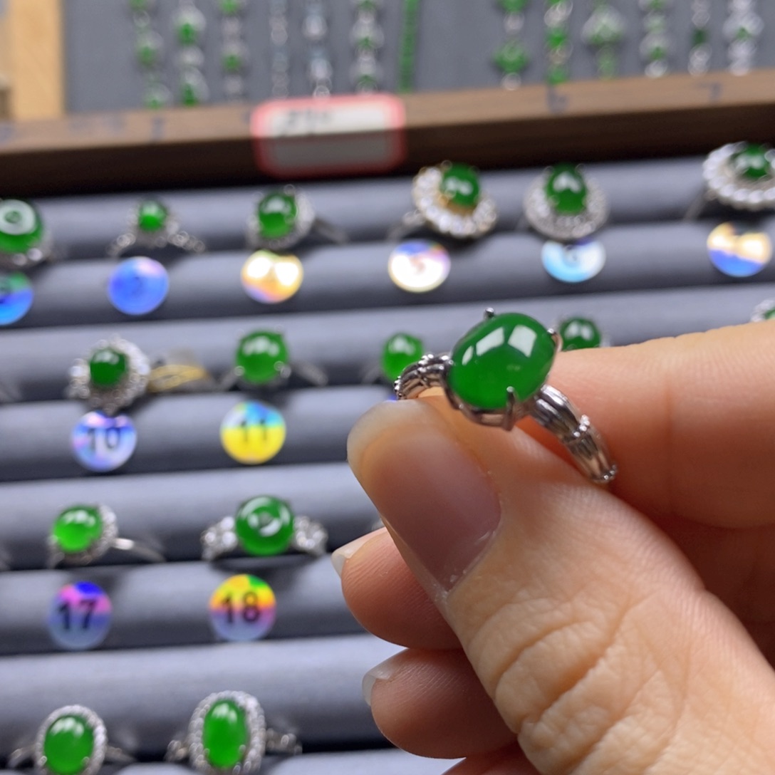 颈饰银S925镶嵌翡翠26号