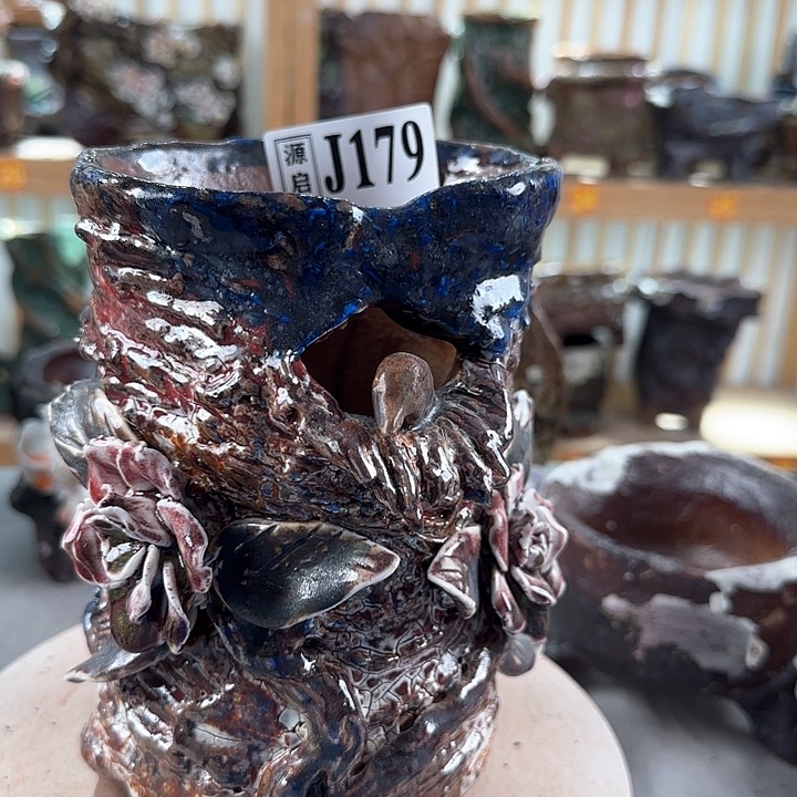 紫砂花盆景德镇陶瓷多肉花盆179