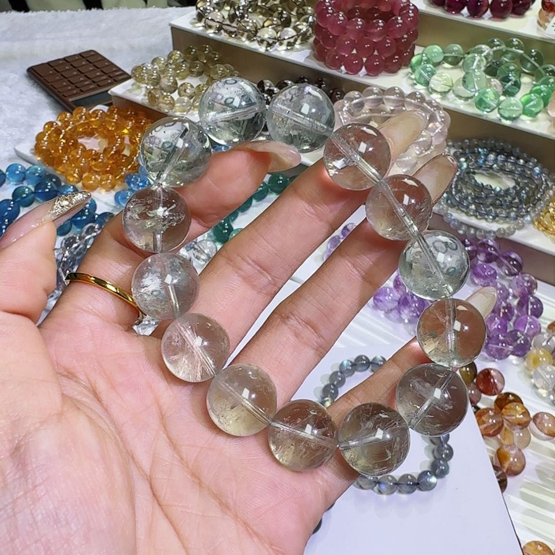 水晶手链未镶嵌杨*数绿阿塞15