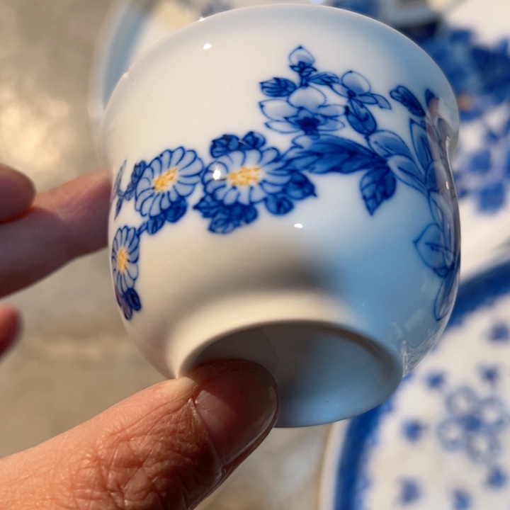 壶手绘两个缸杯陶瓷