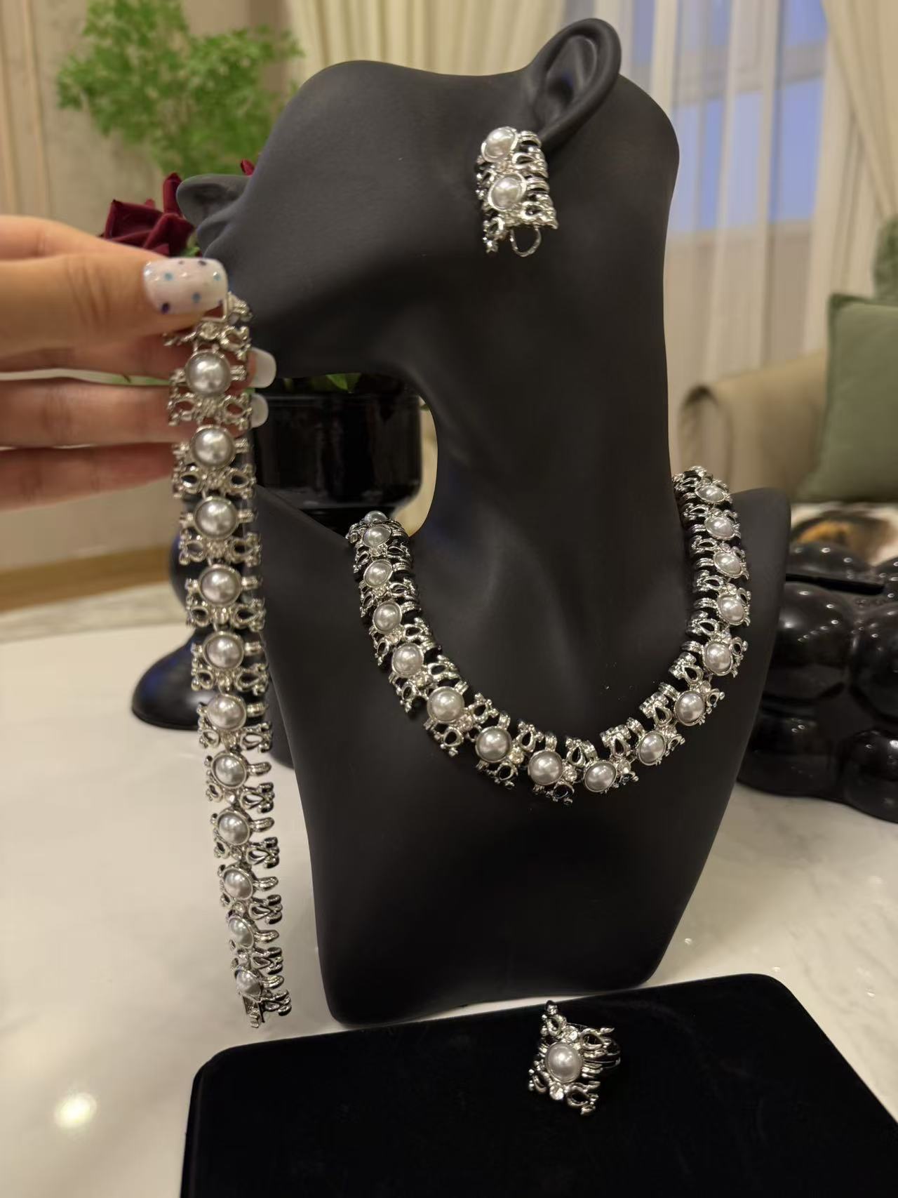 纯铜琉璃项链 10cm以下女休闲风欧美风情侣链条银色饰品皮质