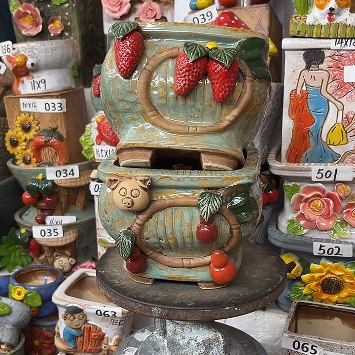 粗陶材质多肉花盆